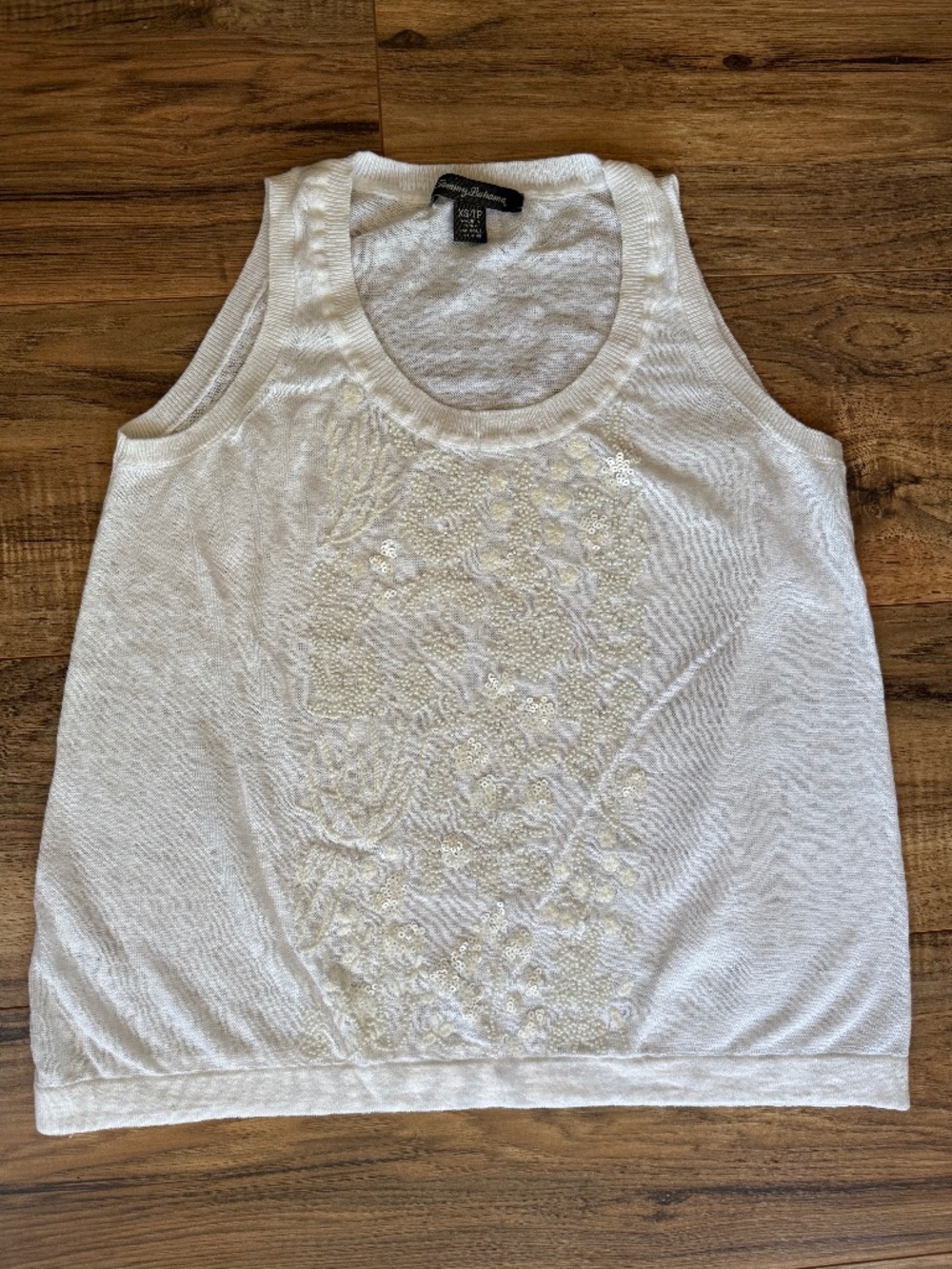 Tommy Bahama Beaded Linen Tank Top